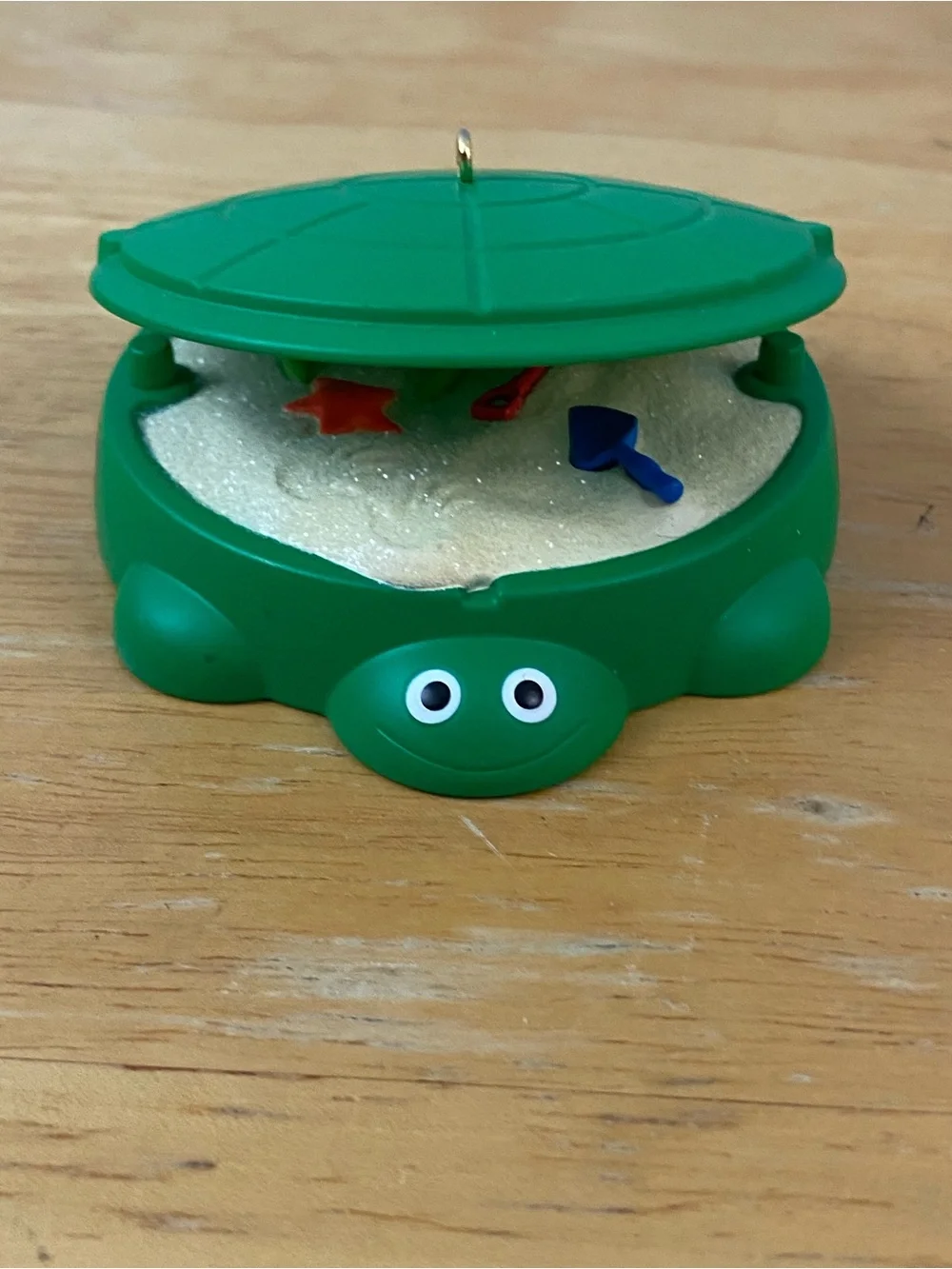 2014 Hallmark Little Tikes Green Turtle Sandbox Holiday Ornament